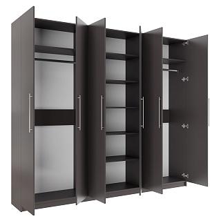 Шкаф распашной Калифорния - 6 Графит