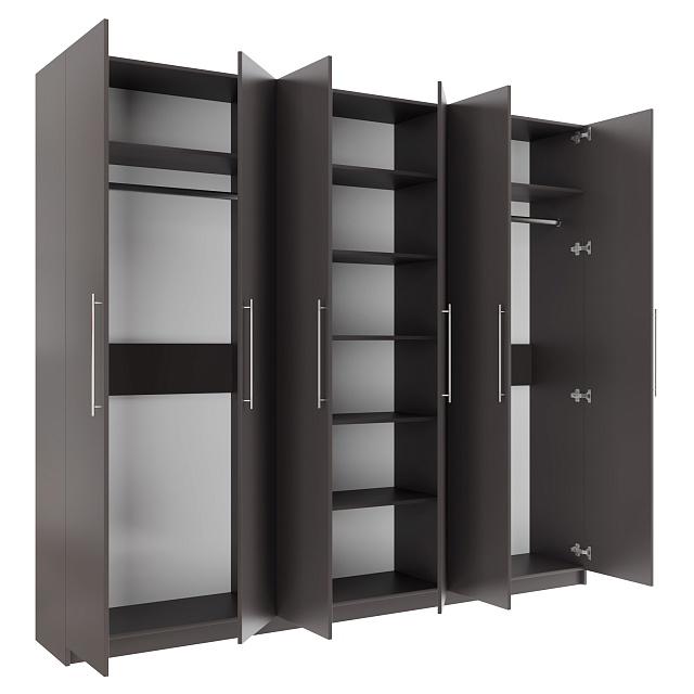 Шкаф распашной Калифорния - 6 Графит