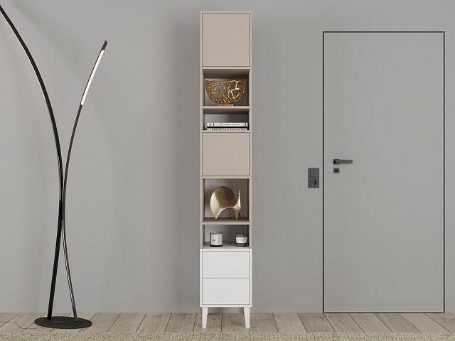 Стеллаж Скарлет - 5 Белый / Кашемир