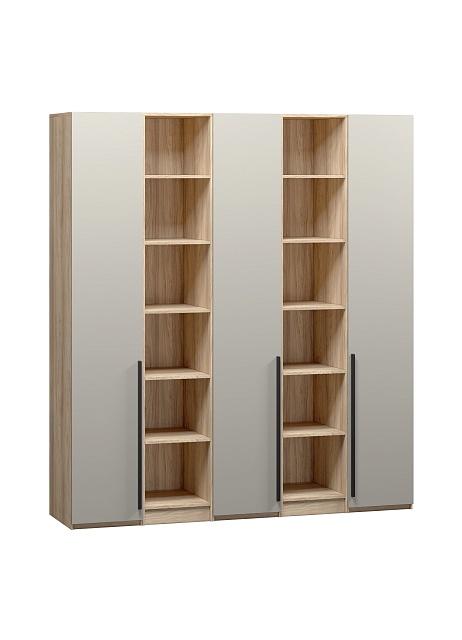 Шкаф распашной Хейсон - 14 Блэквуд Ячменный / Кашемир