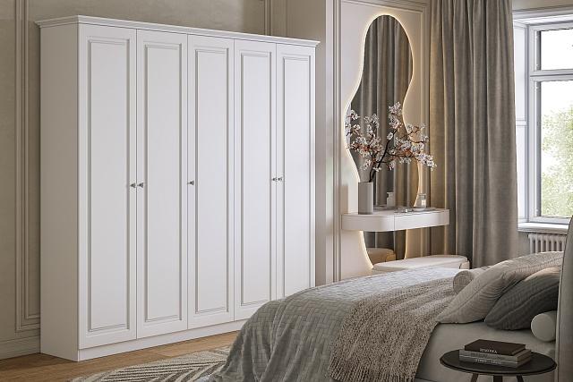 Шкаф распашной Миссури Классик - 5 Белый