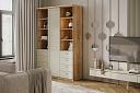 Шкаф распашной София РАХ - 38 МДФ Кастелло Медовый / Кашемир