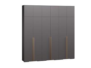 Шкаф распашной Эдинбург - 6 с антресолью Графит