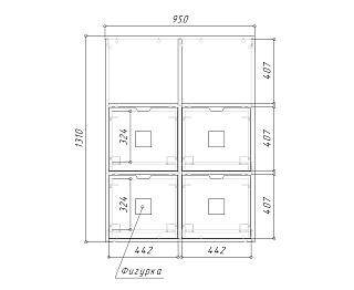 Стеллаж Kids - 10 Пастельно-Синий