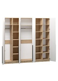 Шкаф распашной Хейсон - 13 Дуб Золотистый / Белый