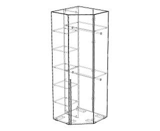 Шкаф угловой Мори - 2 Черный