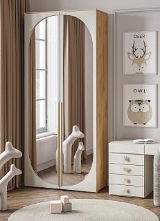 Шкаф распашной Брей - 1.2 Дуб Золотистый / Кашемир