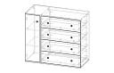Комод Колорадо - 5 МДФ