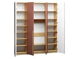 Шкаф распашной Микос - 4 МДФ с антресолью Шарли Терракота