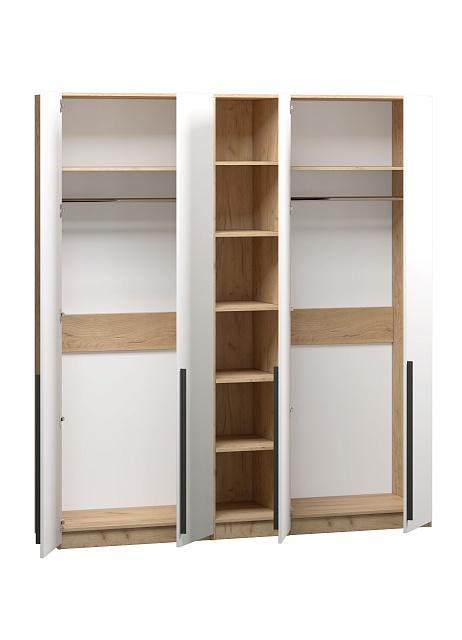 Шкаф распашной Хейсон - 17 Дуб Золотистый / Белый