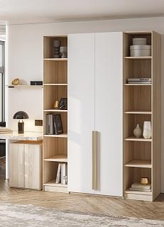 Шкаф распашной Хейсон - 24 Дуб Сонома / Белый