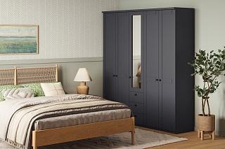 Шкаф распашной София РАХ - 17 МДФ Графит