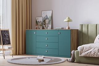 Комод Скарабей - 3 МДФ Аквамарин