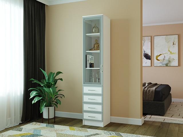 Книжный шкаф Альма - 6 Белый