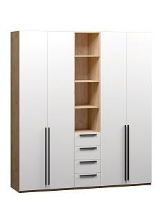 Шкаф распашной Хейсон - 21 Дуб Золотистый / Белый