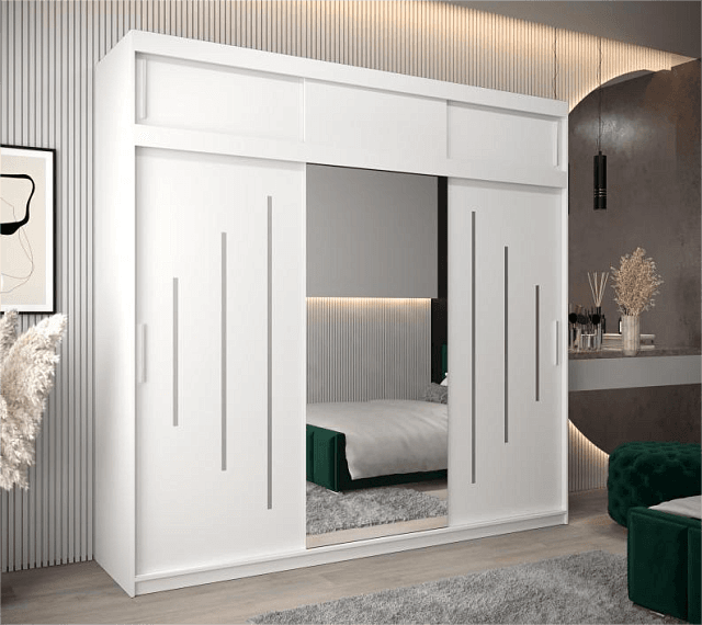 Шкаф-купе Валмиера NEW - 5А Белый