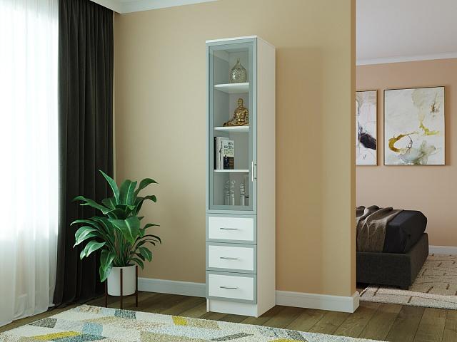 Книжный шкаф Альма - 5 Белый