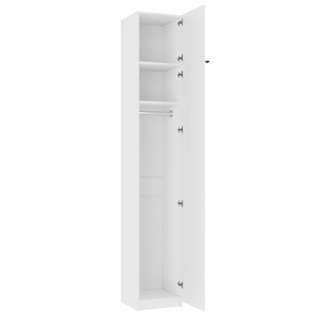 Шкаф распашной Скаген - 1 с антресолью Белый