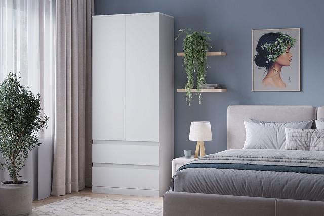 Шкаф распашной Мальм - 2 Белый