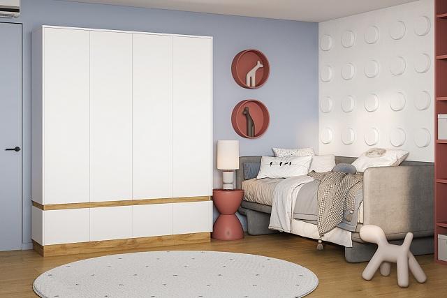 Шкаф распашной Exeed - 4 Белый